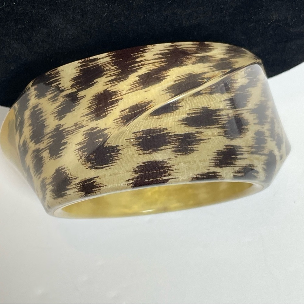 KATE SPADE IKAT RESIN POP ART LEOPARD BANGLE CUFF - Picture 12 of 13